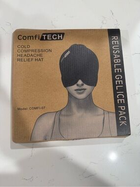 Black Cold Compression Headache Relief Hat